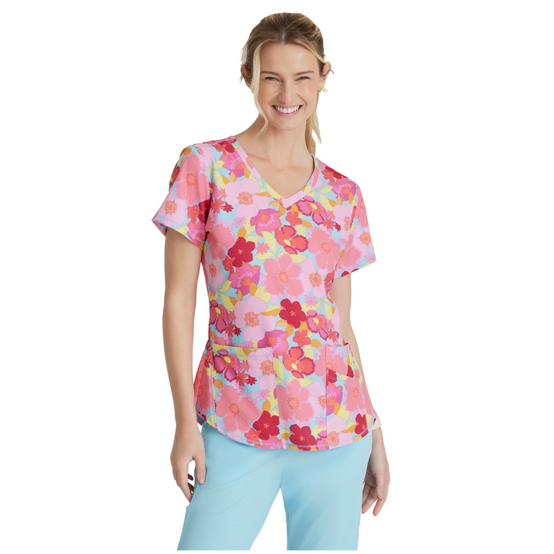 Women's Wrinkle Release Top - SKT021 - Blissful Blossom
