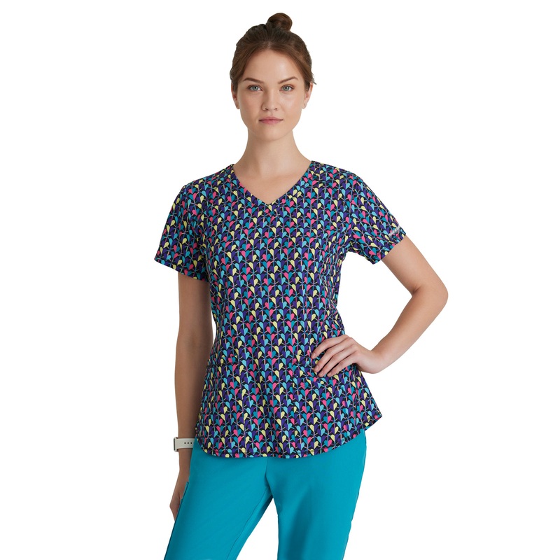 Women's Wrinkle Release Top - SKT021 - Deco Hearts