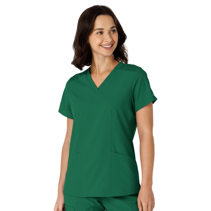 Women's Flex-n-Reach Side Panel V-Neck Top - 6145 - Hunter