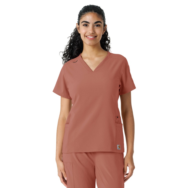 Women's Knit Panel Top - C13310 - Wildrose