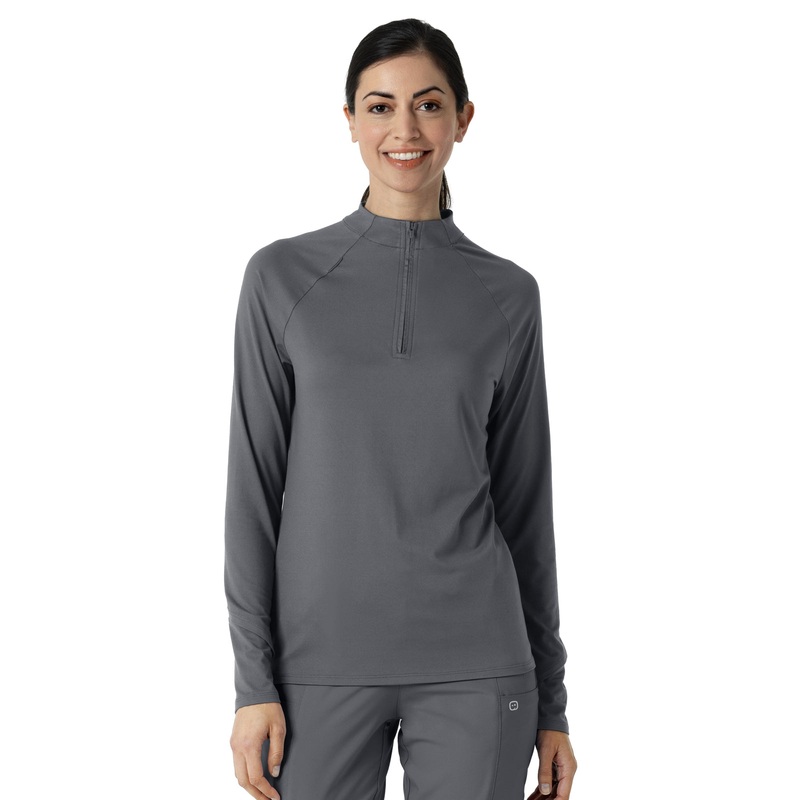 Women's Watch Window Quarter Zip Top - 2239 - Pewter