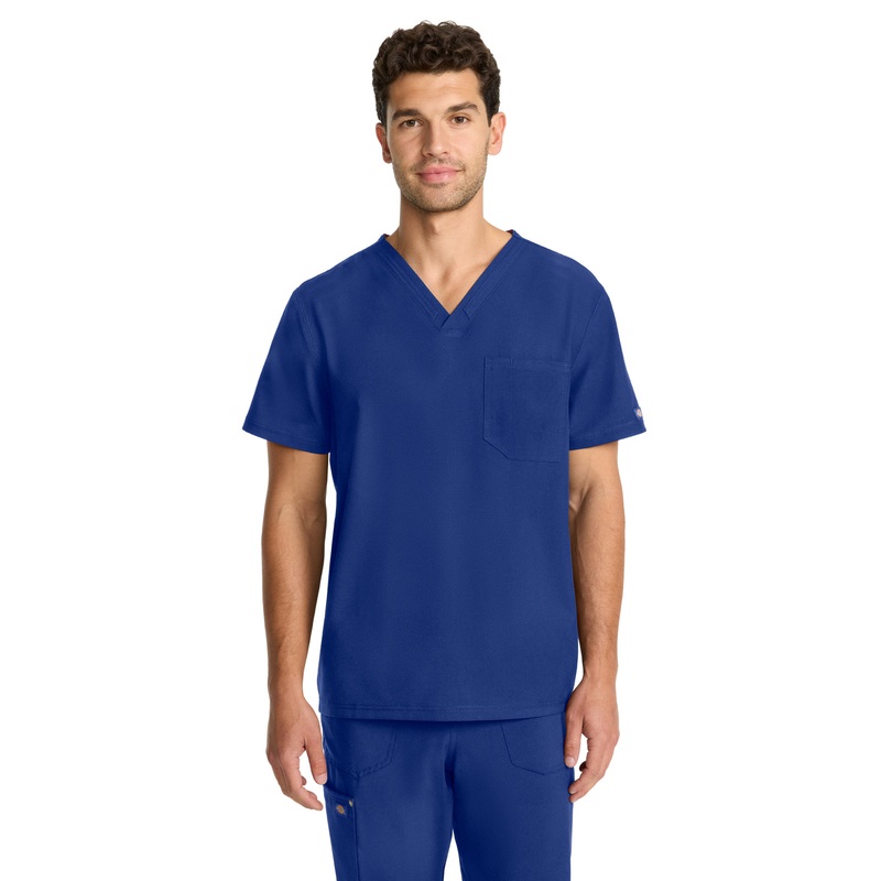 Men's 2-Pocket V-Neck Top - DK693 - Galaxy Blue