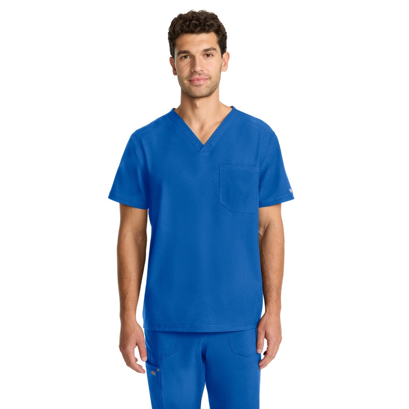 Men's 2-Pocket V-Neck Top - DK693 - Royal