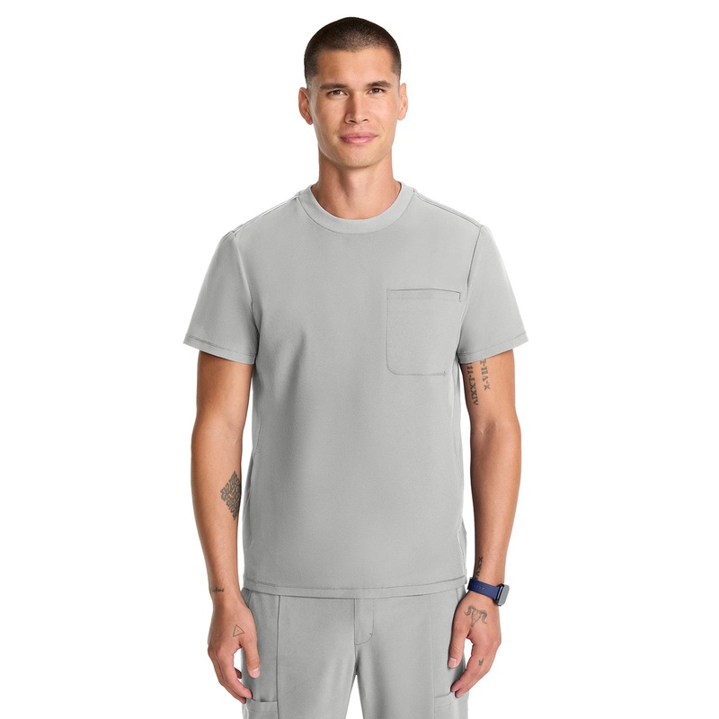 Men's 3-Pocket Crew Neck Top - IN646A - Vapor