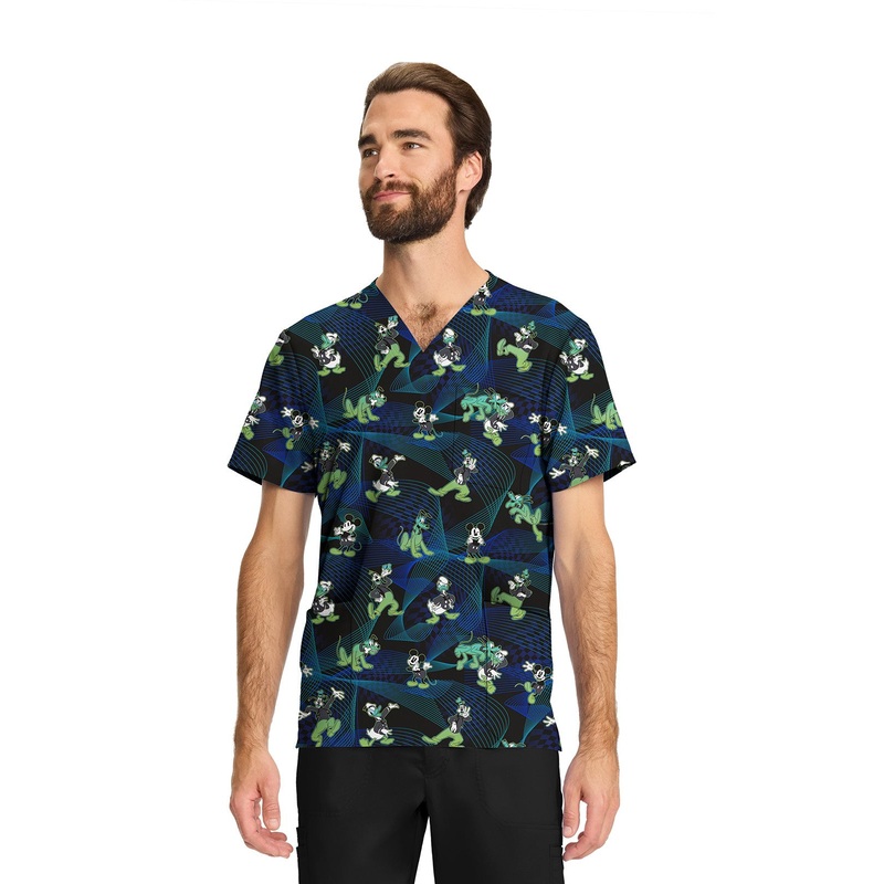 Men's 3-Pocket V-Neck Print Top - TF740 - Take It Chill