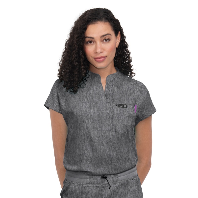 Women's 1-Pocket Stretch Tuck-In Ari Top - 1093 - Heather Grey