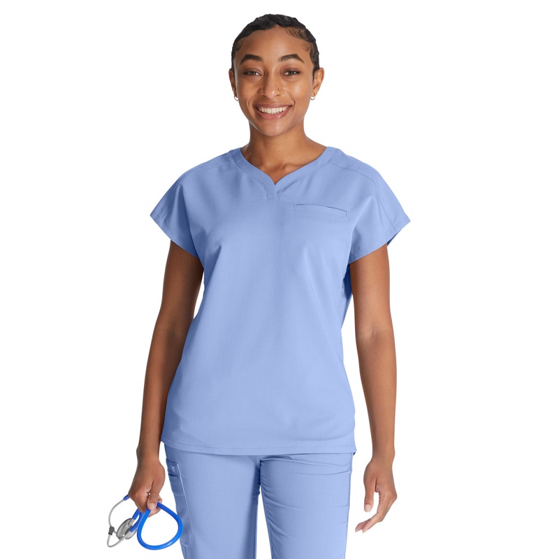 Women's V-Neck Top - CK836A - Blissful Sky