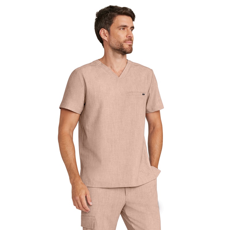 Men's 1-Pocket V-Neck Top - 758 - Desert Taupe