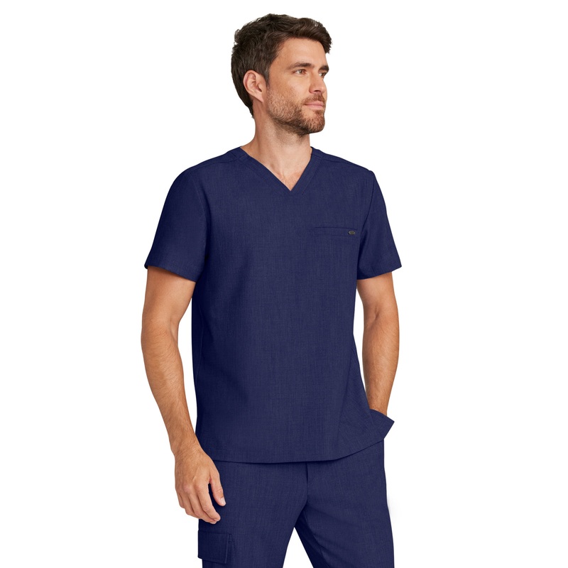 Men's 1-Pocket V-Neck Top - 758 - Navy