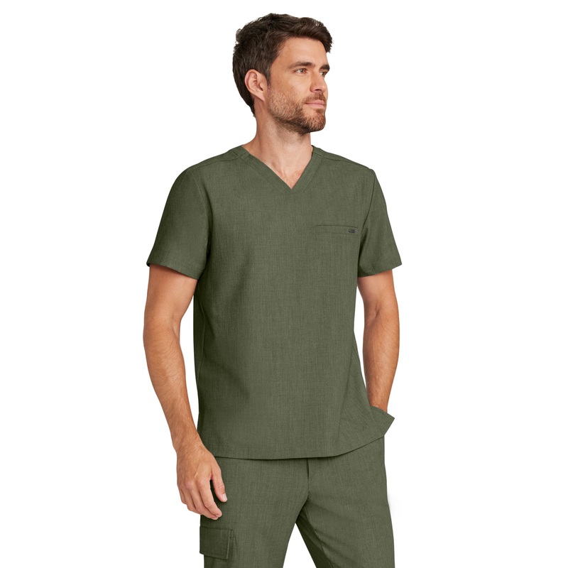 Men's 1-Pocket V-Neck Top - 758 - Olive