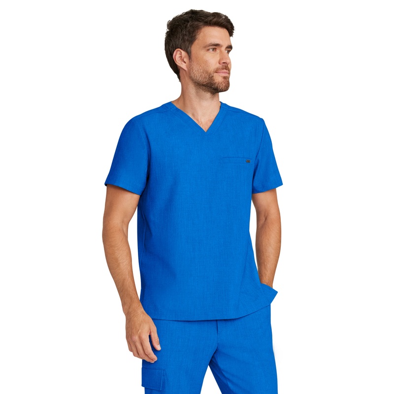 Men's 1-Pocket V-Neck Top - 758 - Royal