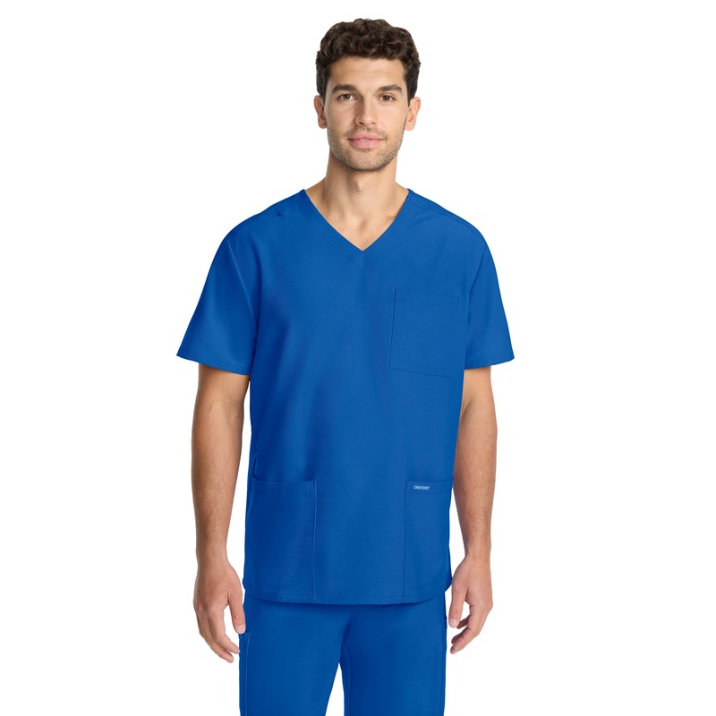 Men's 3-Pocket Tuck-In V-Neck Top - CK783A - Royal