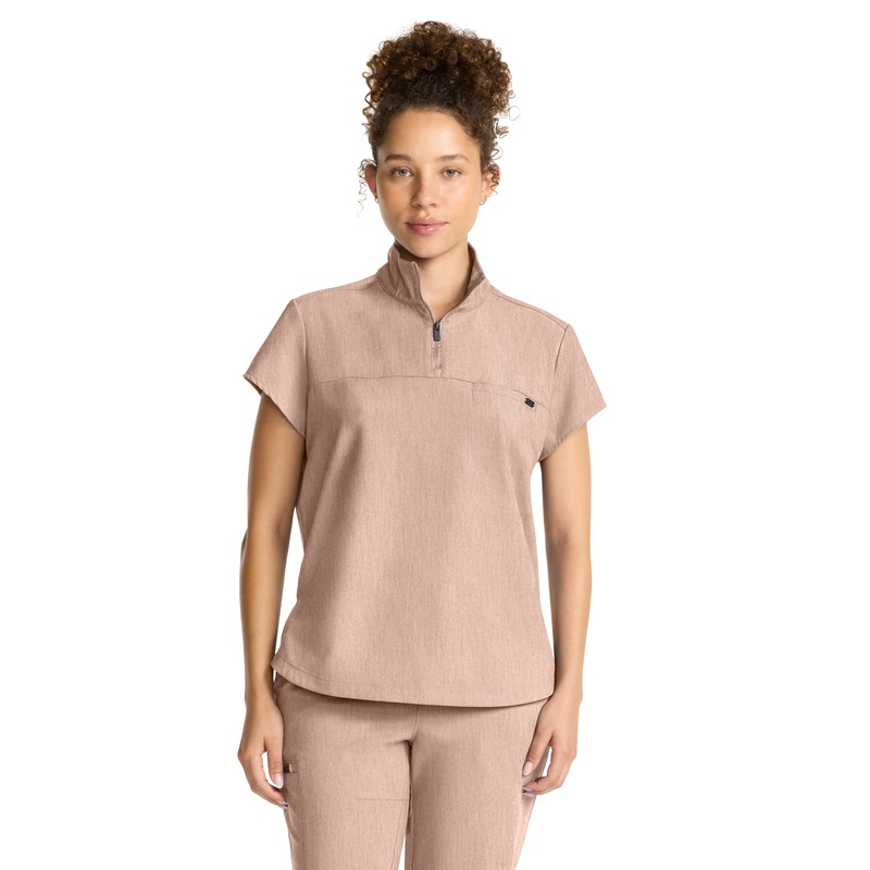 Women's 1-Pocket Partial Zip Top - 752 - Desert Taupe