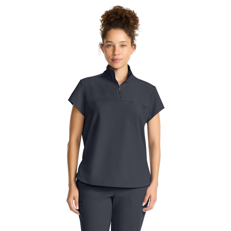 Women's 1-Pocket Partial Zip Top - 752 - Pewter