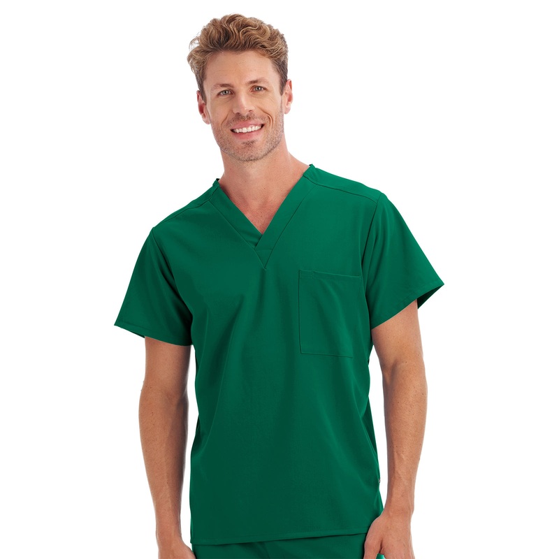 Unisex 1-Pocket V-Neck Top - 2200 - Spruce
