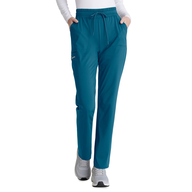 Women's Shirred Waistband Slim And Straight Reach Pant - SKP668 - Bahama
